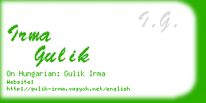 irma gulik business card